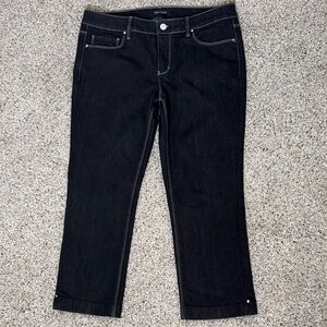 White House Black Market Black Crop Leg Capri Jeans